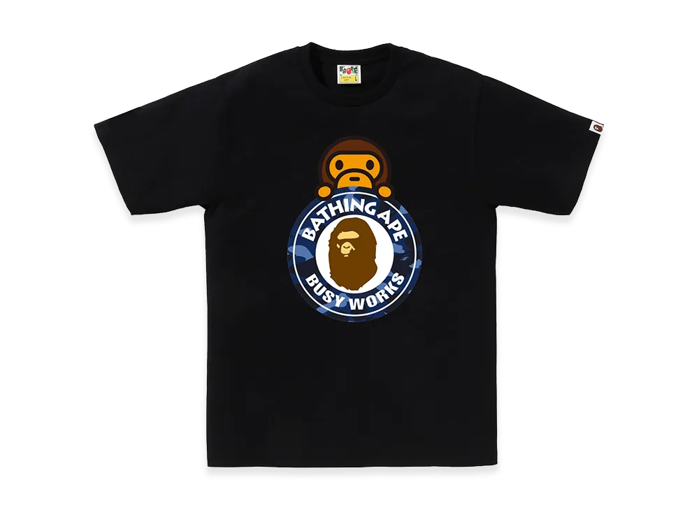 A BATHING APE Milo On Busy Works Tee "Black/Navy"