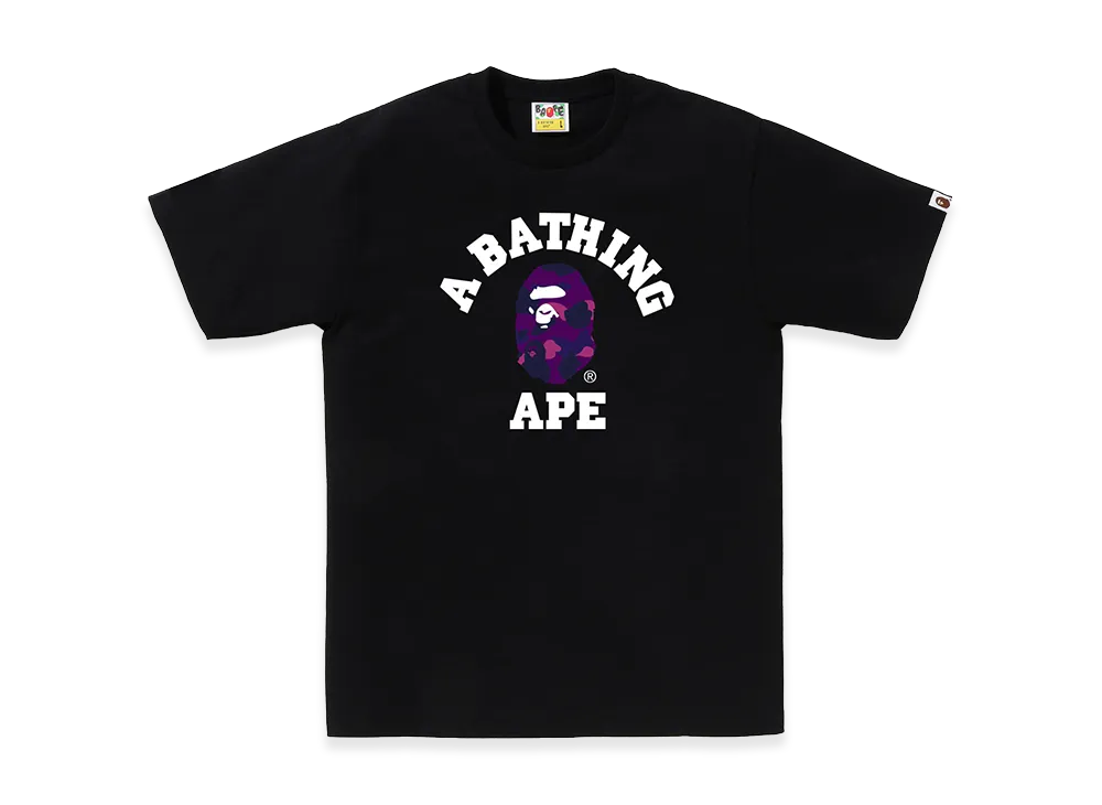 A BATHING APE College Tee "Black/Purple"