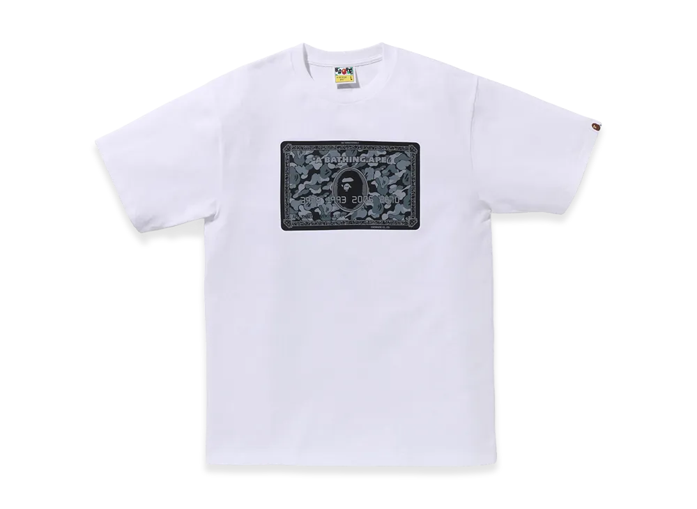 A BATHING APE Bape Card Tee "White/Black"
