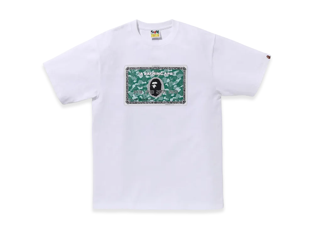A BATHING APE Bape Card Tee "White/Green"