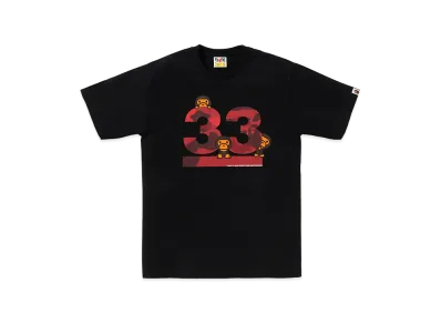 A BATHING APE Kids 33rd Anniversary Baby Miro Tee "Black/Red"