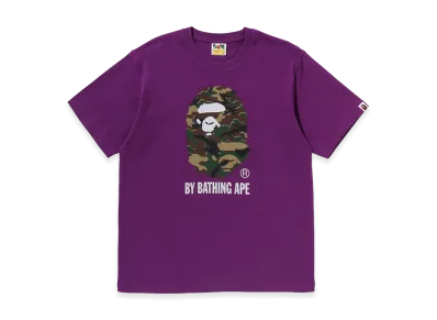 A BATHING APE Glitch Woodland Camo By Bathing Ape Tee "Purple"