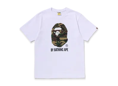 A BATHING APE Glitch Woodland Camo By Bathing Ape Tee "White"