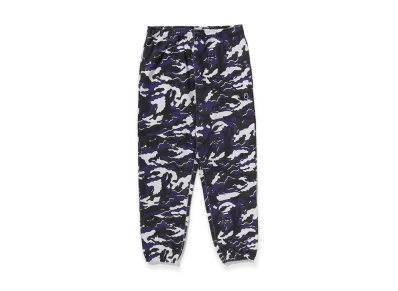 A BATHING APE Glitch Woodland Camo Relaxed Fit Sweat Pants "Purple"
