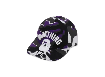 A BATHING APE Glitch Woodland Camo Cap "Purple"