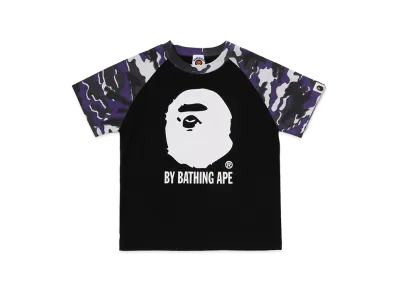 A BATHING APE Kids Glitch Woodland Camo By Bathing Ape Camo Tee "Black"