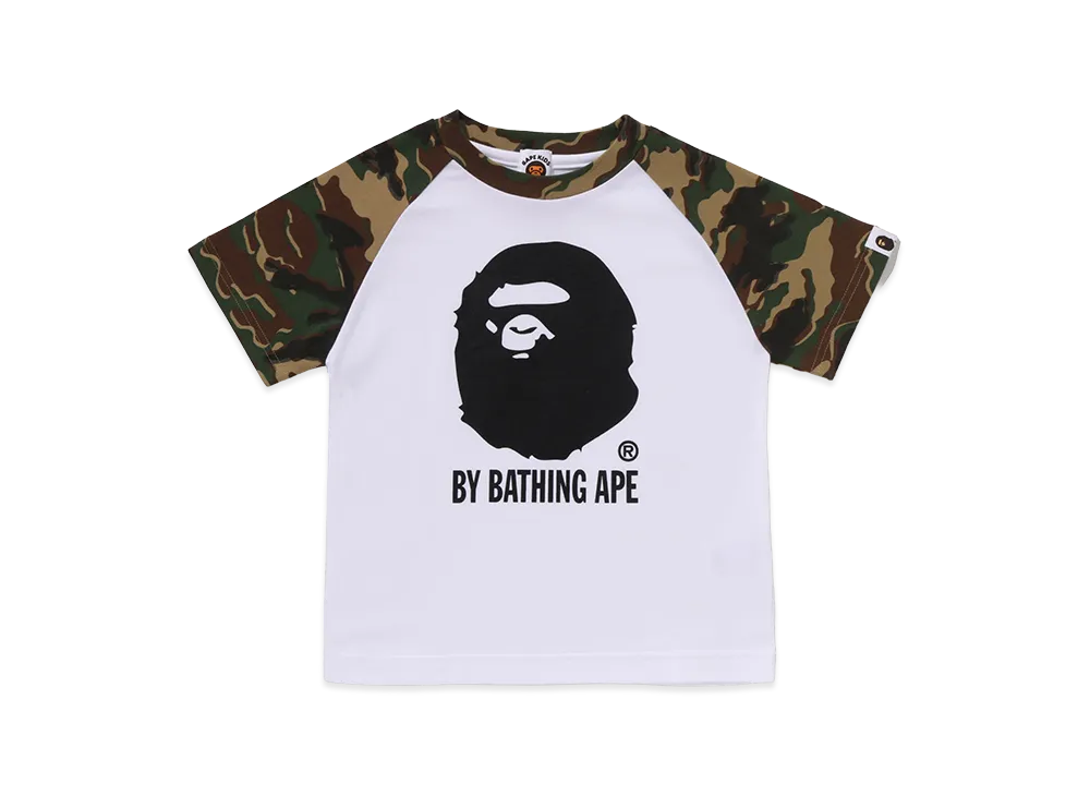 A BATHING APE Kids Glitch Woodland Camo By Bathing Ape Camo Tee "White"