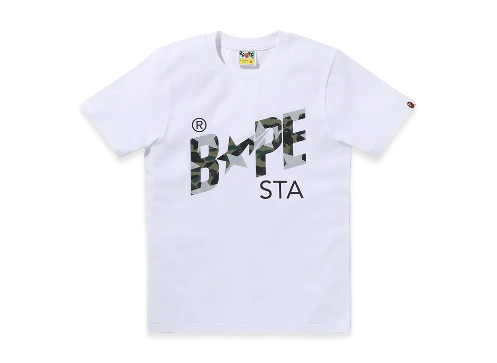 A BATHING APE Women's Bape Sta Tee "White/Green"