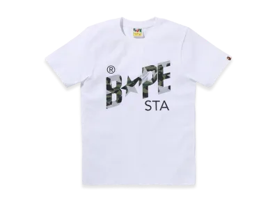 A BATHING APE Women's Bape Sta Tee "White/Green"