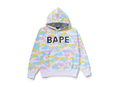 A BATHING APE Women's Logo Oversized Pullover Hoodie "White"