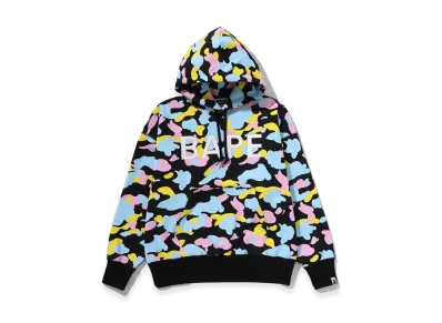 A BATHING APE Women's Logo Oversized Pullover Hoodie "Black"