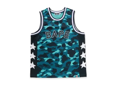 A BATHING APE Mesh Multi Logo Relaxed Fit Tank Top "Green"