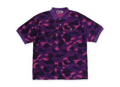 A BATHING APE One Point Relaxed Fit Polo "Purple"