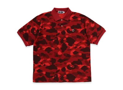 A BATHING APE One Point Relaxed Fit Polo "Red"
