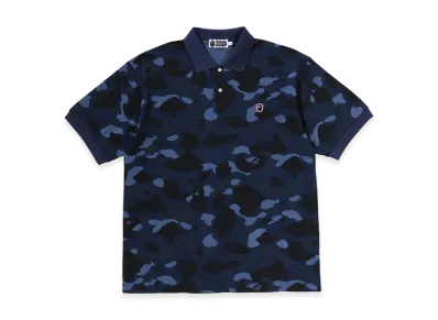 A BATHING APE One Point Relaxed Fit Polo "Navy"