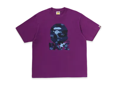 A BATHING APE Ape Head Relaxed Fit Tee "Purple"