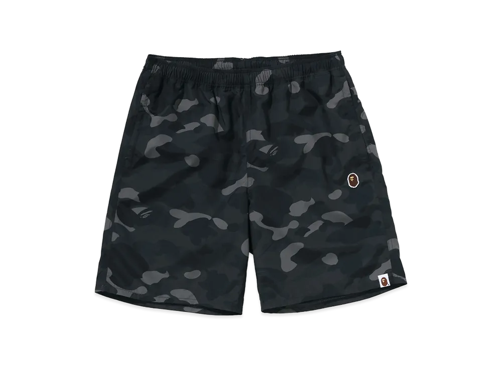 A BATHING APE Ape Head One Point Beach Shorts "Black"
