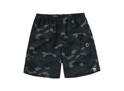 A BATHING APE Ape Head One Point Beach Shorts "Black"