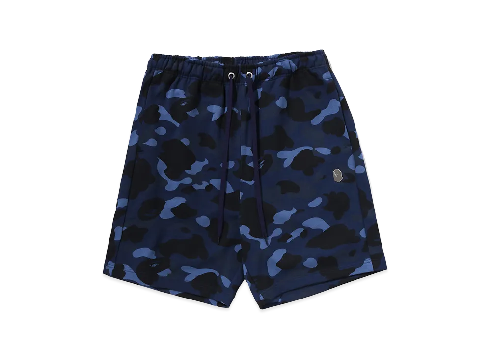 A BATHING APE Metal Ape Head Relaxed Fit Sweat Shorts "Navy"