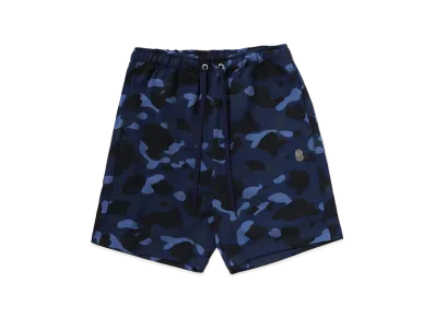 A BATHING APE Metal Ape Head Relaxed Fit Sweat Shorts "Navy"