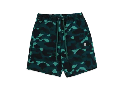 A BATHING APE Metal Ape Head Relaxed Fit Sweat Shorts "Green"
