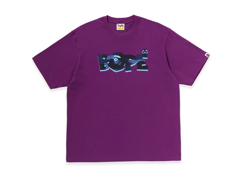 A BATHING APE Bape Logo Relaxed Fit Tee "Purple"