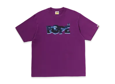 A BATHING APE Bape Logo Relaxed Fit Tee "Purple"