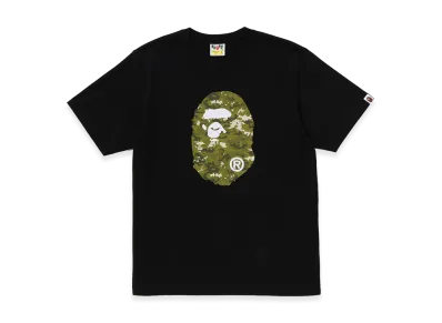 A BATHING APE Multi Pixel Camo Ape Head Tee "Black"
