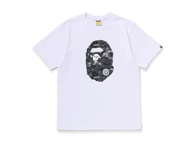 A BATHING APE Multi Pixel Camo Ape Head Tee "White"
