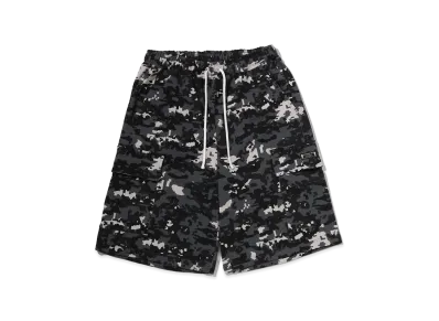 A BATHING APE Multi Pixel Camo Bape Sta Logo Cargo
Relaxed Fit Sweat Shorts "Black"