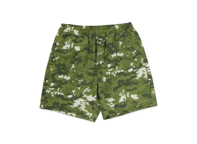 A BATHING APE Multi Pixel Camo Relaxed Fit Beach Shorts "Green"