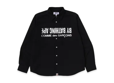 A BATHING APE x COMME des GARCONS Oxford Shirt "Black"