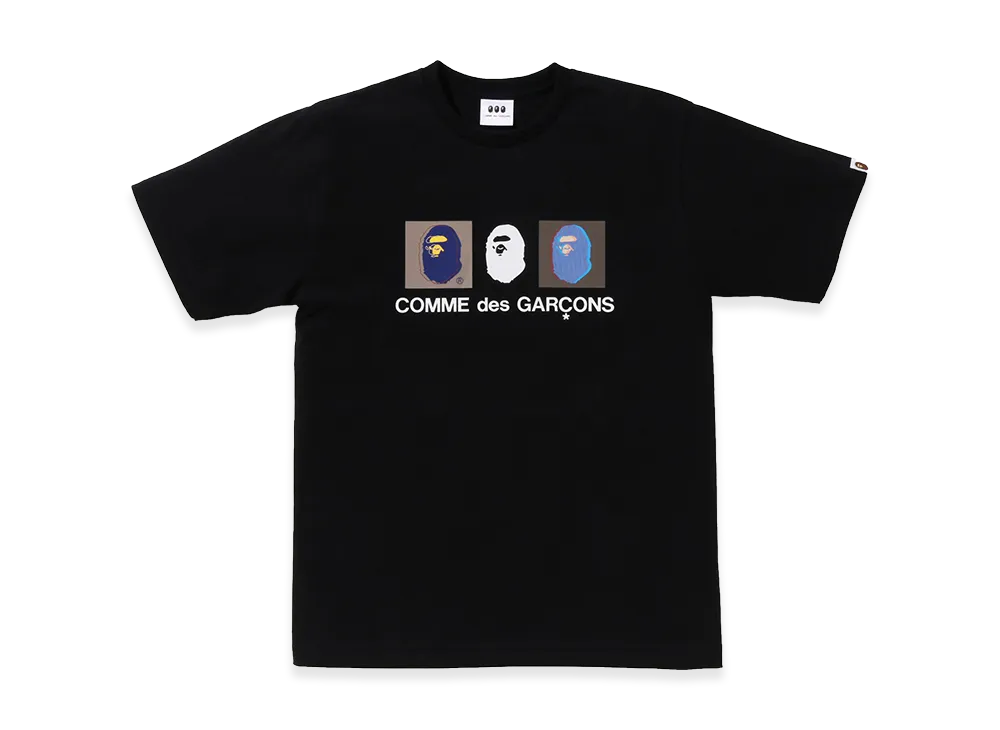 A BATHING APE x COMME des GARCONS Screen Tee "Black"