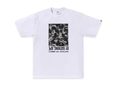 A BATHING APE x COMME des GARCONS Camo Box Tee "White"