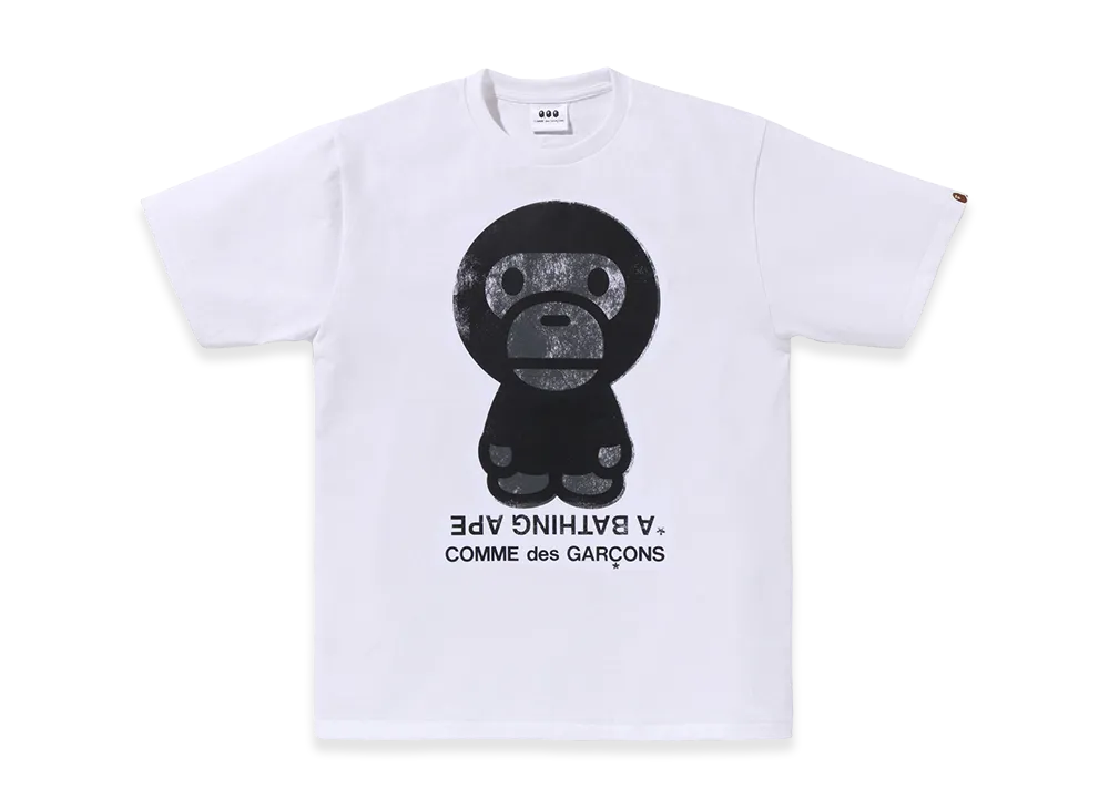 A BATHING APE x COMME des GARCONS Big Baby Milo Tee "White"
