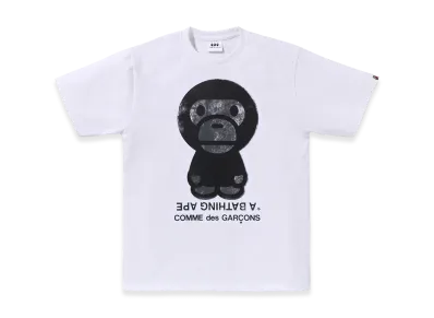 A BATHING APE x COMME des GARCONS Big Baby Milo Tee "White"