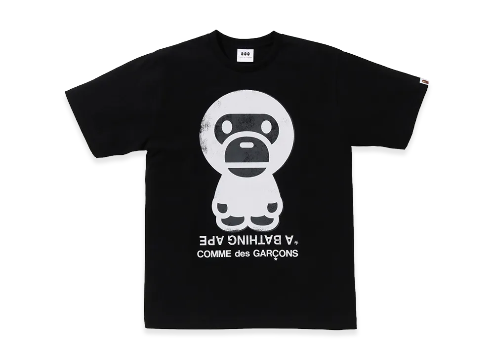 A BATHING APE x COMME des GARCONS Big Baby Milo Tee "Black"