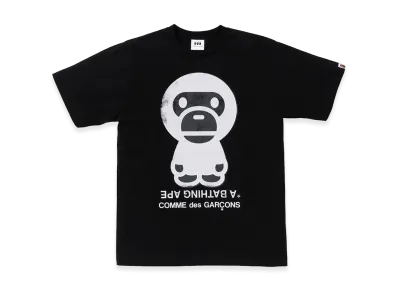 A BATHING APE x COMME des GARCONS Big Baby Milo Tee "Black"