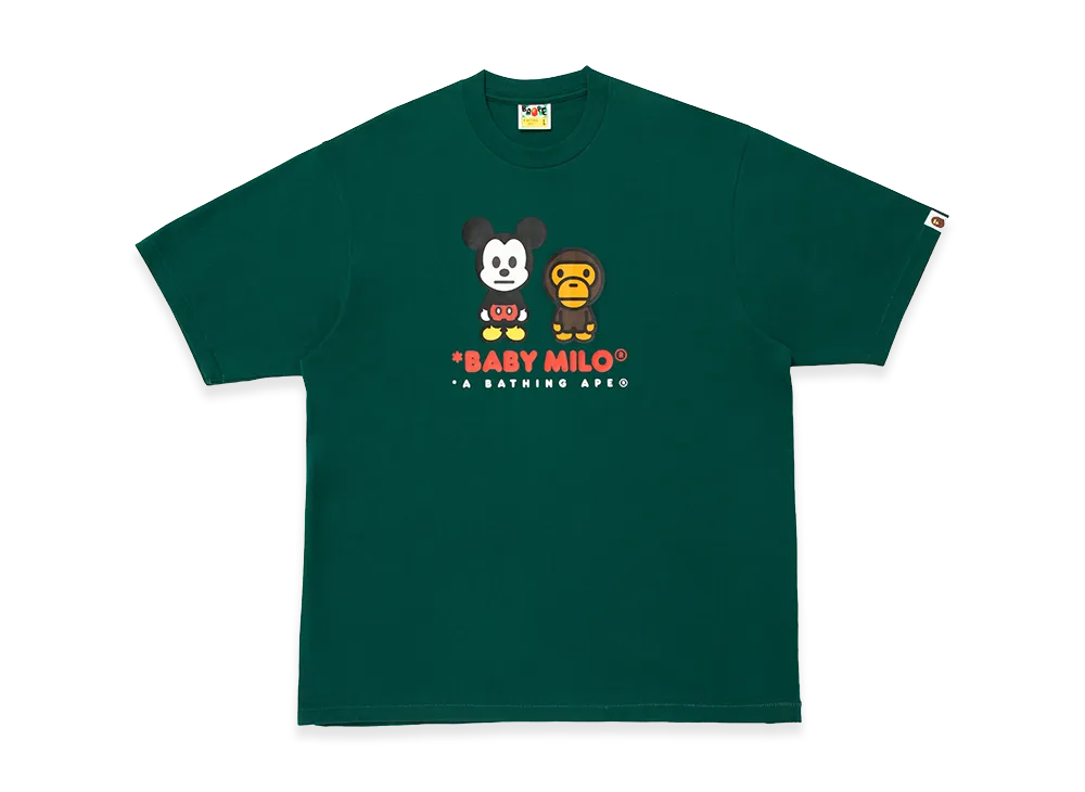 A BATHING APE x Disney Mickey Mouse Baby Milo Relaxed Fit Tee "Green"
