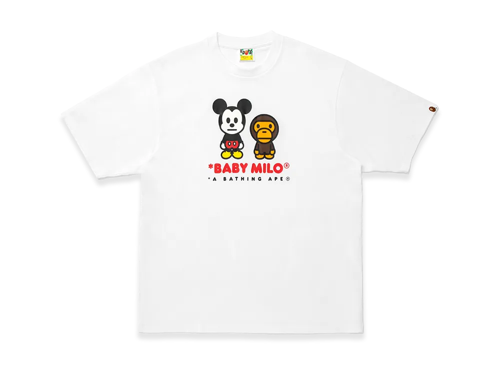 A BATHING APE x Disney Mickey Mouse Baby Milo Relaxed Fit Tee "White"