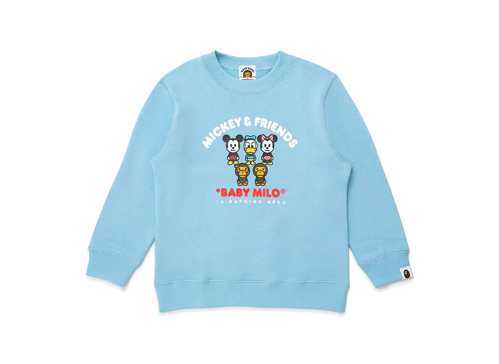 A BATHING APE x Disney Kids Mickey & Friends Baby Milo Crewneck Sweatshirt "Sax"