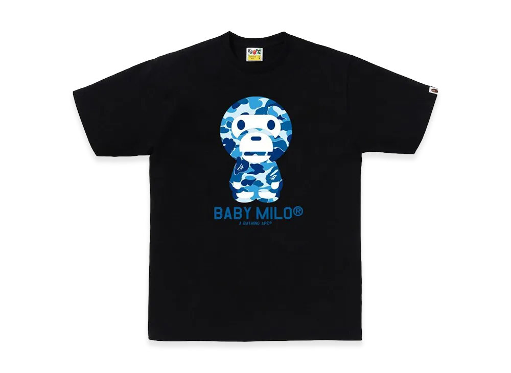 A BATHING APE ABC Camo Baby Milo Tee "Black/Blue"