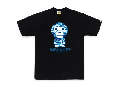A BATHING APE ABC Camo Baby Milo Tee "Black/Blue"