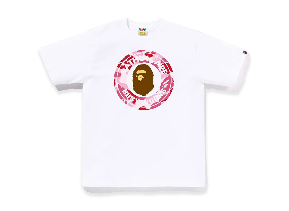 A BATHING APE ABC Camo Busy Works Tee "White/Pink"