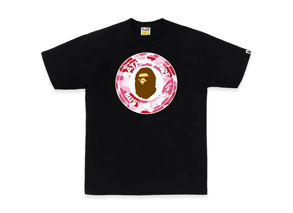 A BATHING APE ABC Camo Busy Works Tee "Black/Pink"