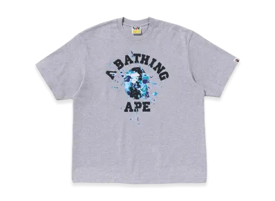 A BATHING APE ABC Camo Splash College Relaxed Fit Tee "Gray"