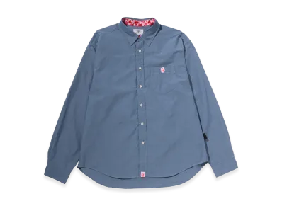 A BATHING APE ABC Camo One Point Relaxed Fit LS Shirts "Sax"