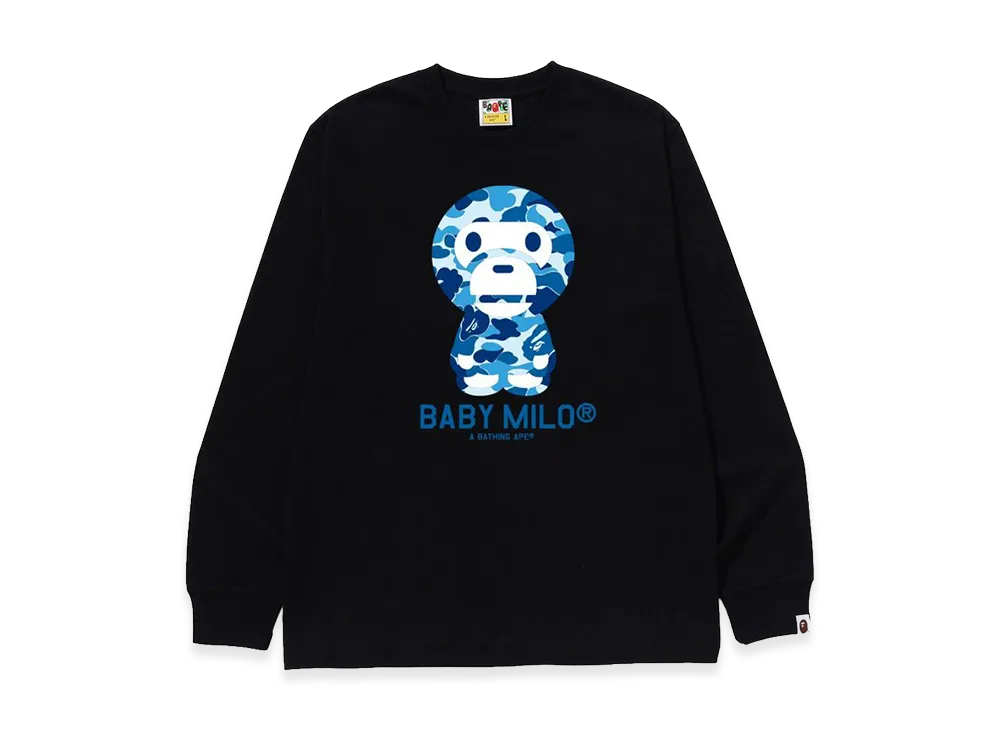 A BATHING APE ABC Camo Baby Milo LS Tee "Black/Blue"