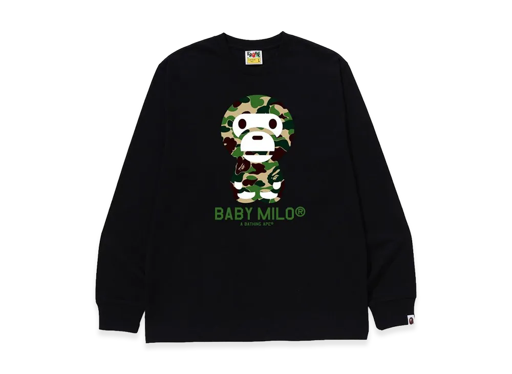 A BATHING APE ABC Camo Baby Milo LS Tee "Black/Green"