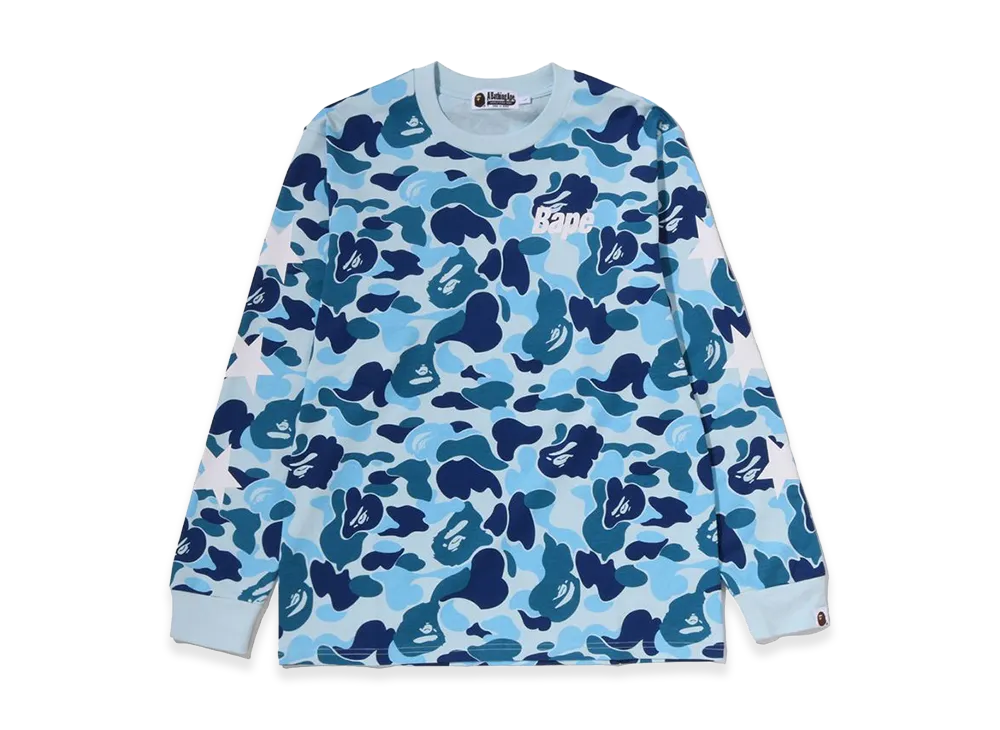 A BATHING APE ABC Camo LS Tee "Blue"